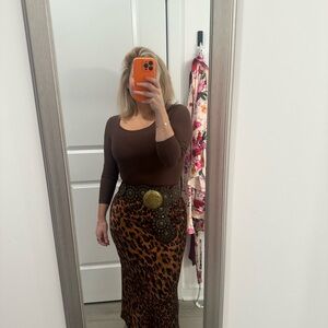 Leopard skirt size XS